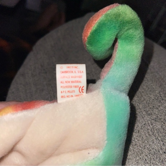 NWT Vintage Ty Beanie Baby Iggy the Iguana 1997 Rainbow Collectible Lizard - Picture 6 of 10